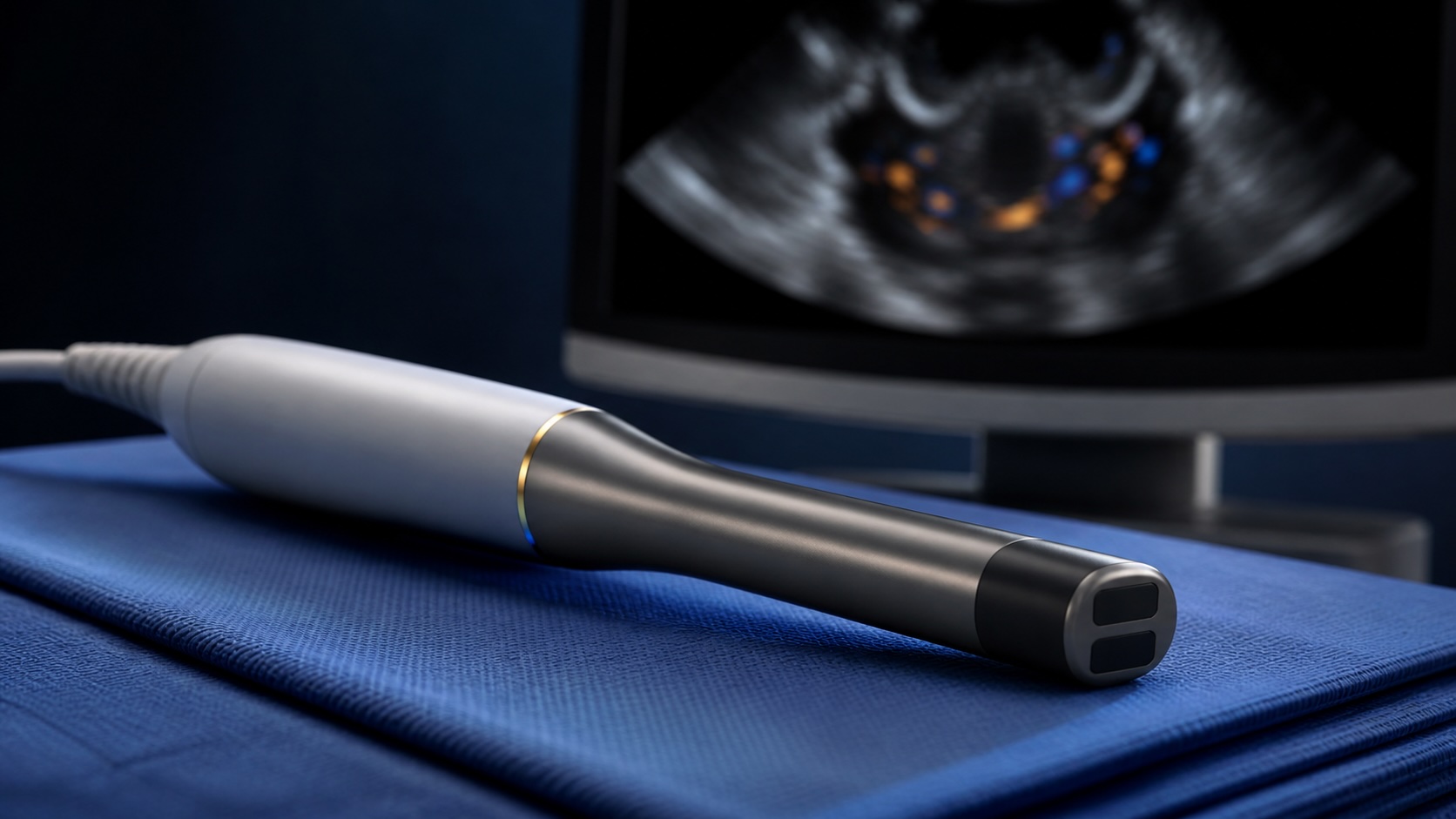 Sonda ecografica trans-rettale biplana per ecografia prostatica multiparametrica