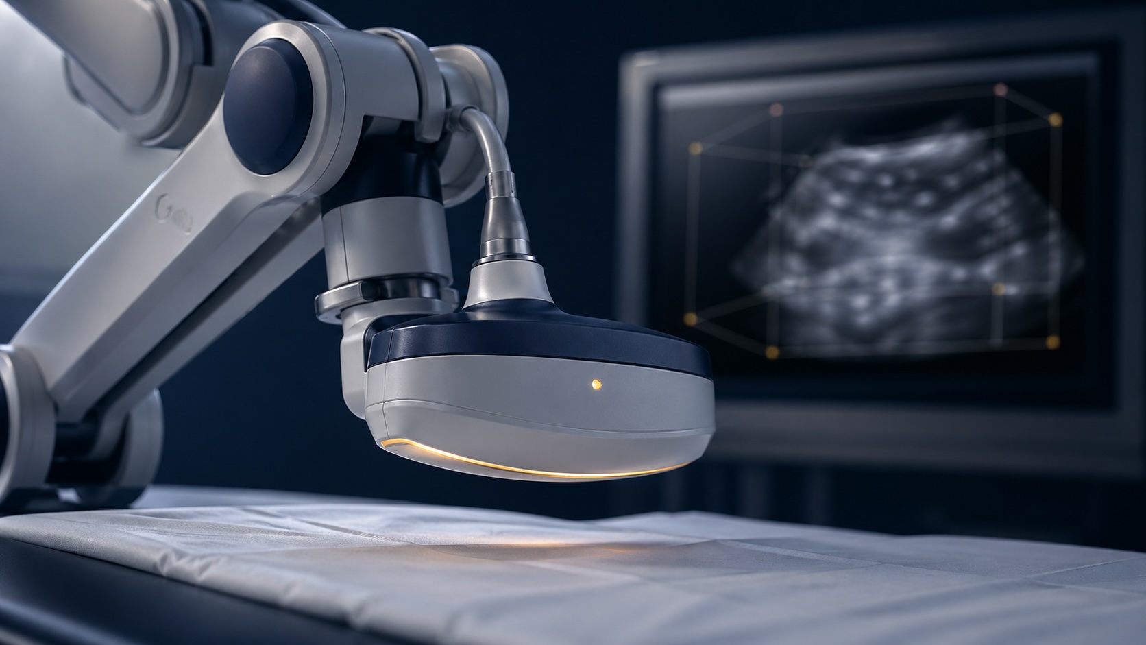 Sistema ecografico per acquisizione robotica 3D del seno con sonda dedicata